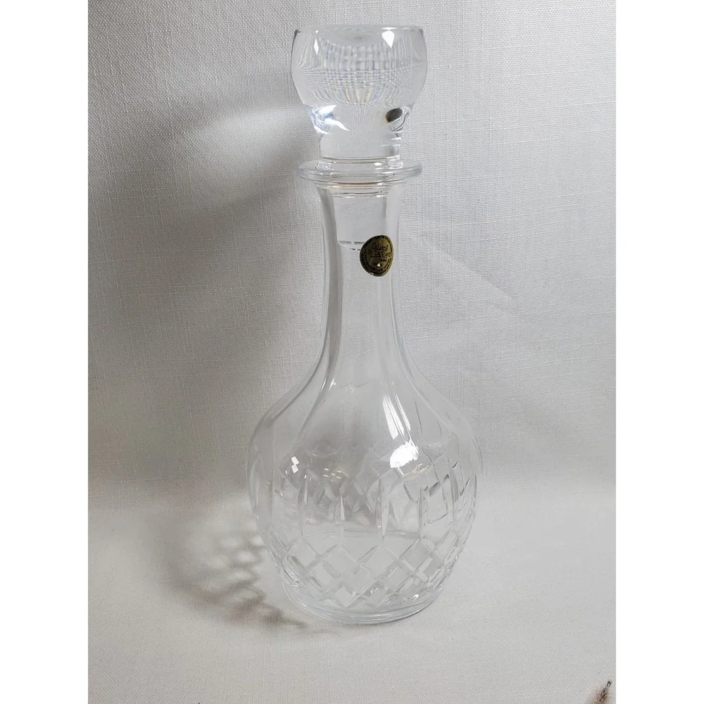 Vtg A.G. Durand France Cut Lead Crystal Decanter w/Stopper 24% Lead‎ Crystal Bar